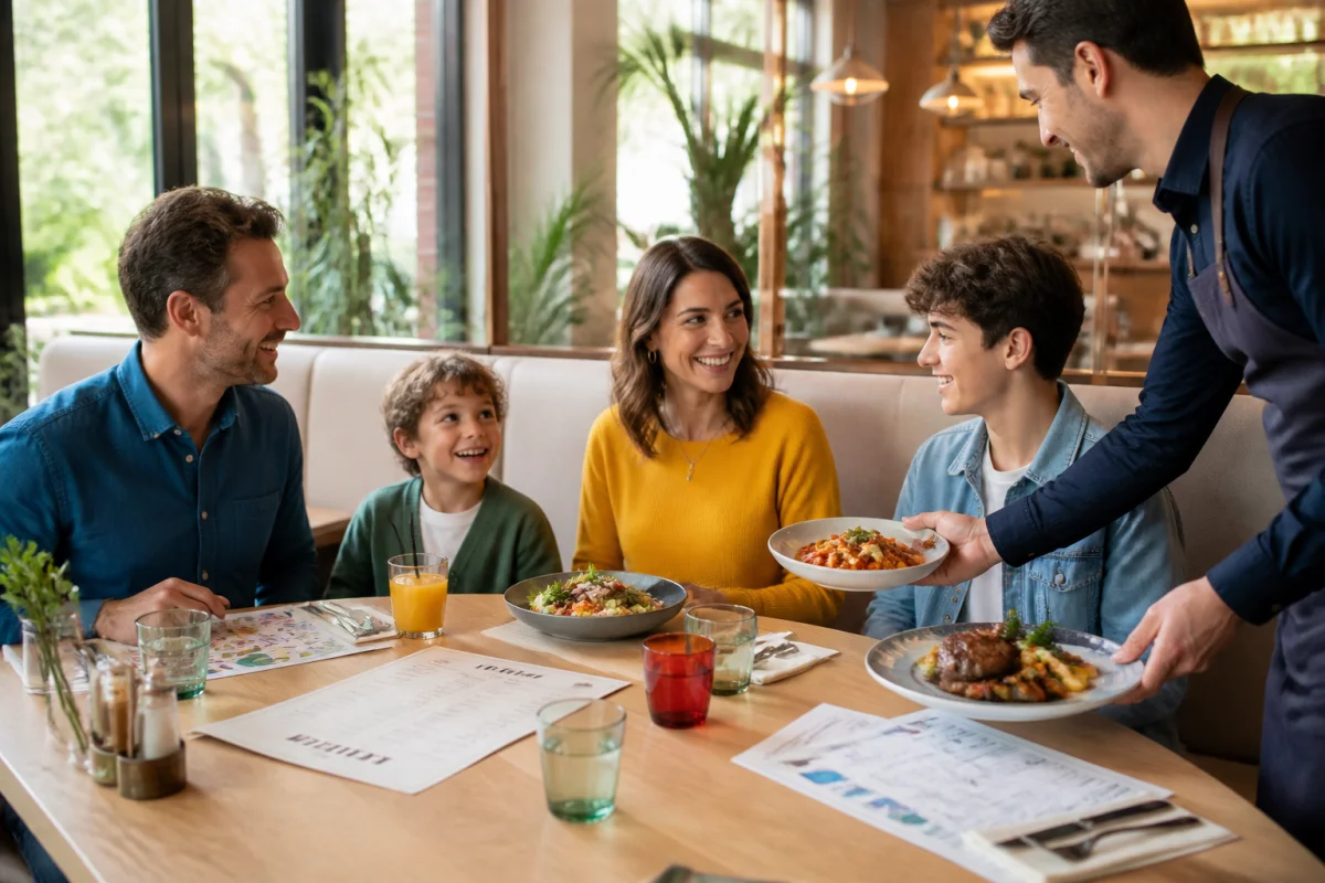 Réussir une sortie au restaurant en famille