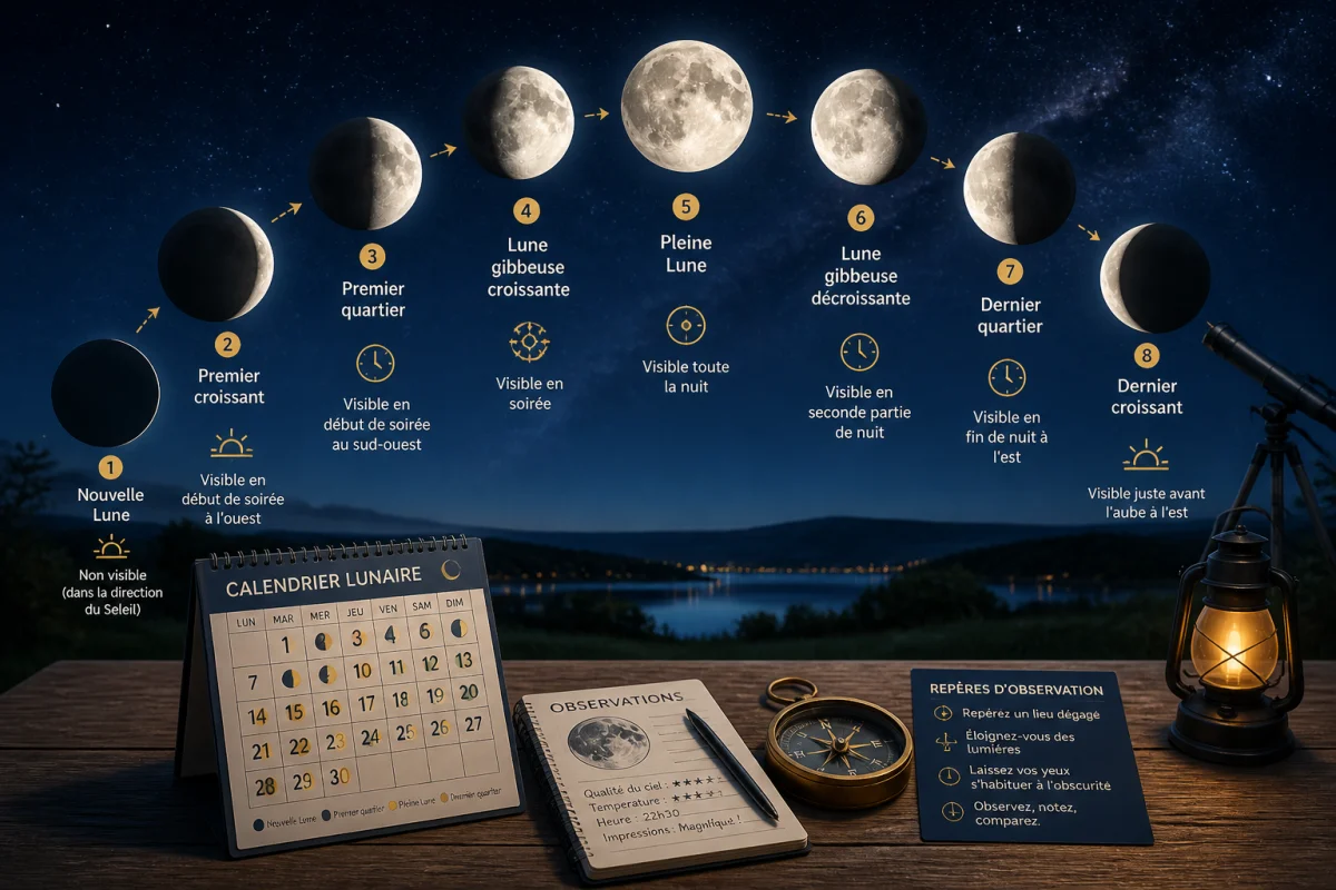 Comprendre les phases de la lune simplement